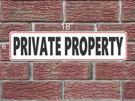 Private Property Metal Sign 6x18 Etsy