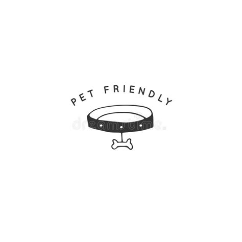 Pet Friendly Logo Icon For Pets Allowed Hotel Sign Stock Vector