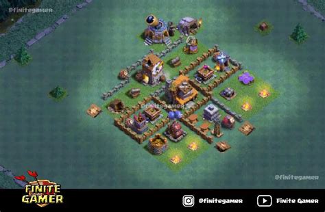 Best Builder Hall 4 Base Layout With Link Anti 1 2 3 Star Finite
