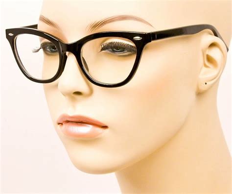 sexy slim cat eye black gloss clear fashion vintage style eyeglasses frames 1404 ebay