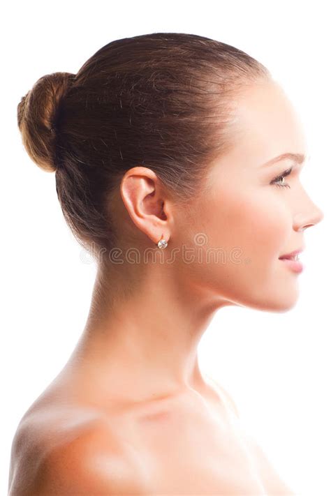 Beautiful Female Profile Stock Photo Image Of Clean