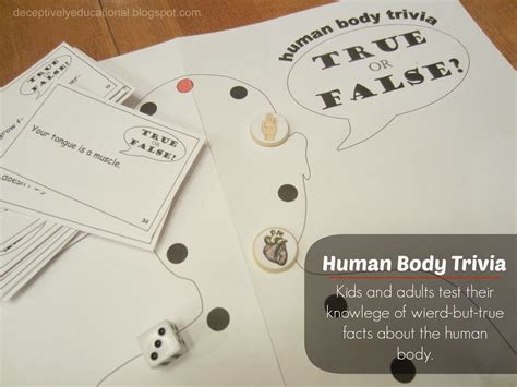 Relentlessly Fun Deceptively Educational Human Body Trivia Printable