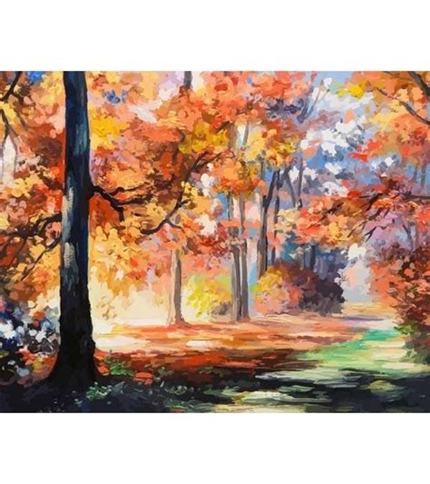 Autumn Forest Paint By Numbers Goodnessfind Oil Painting Landscape