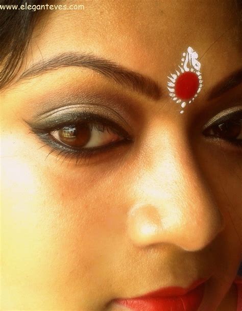 Bengali Bridal Eye Makeup Soft Taupe Smokey Eyes Elegant Eves
