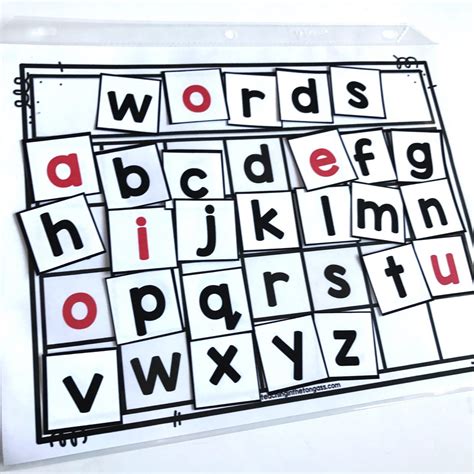 Printable Letter Tiles Word Work Building Mat Cvc Sight Spelling