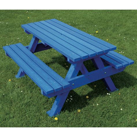 Heavy Duty Picnic Table Bench 1500mm Weatherproof Recycled Plastic Blue