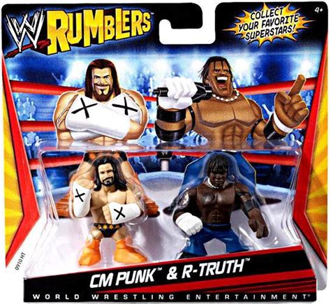 Wwe Wrestling Rumblers Series 1 Cm Punk R Truth Mini Figure 2 Pack