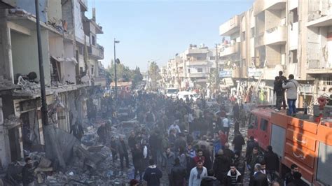 Syrias Homs Hit By Two Bomb Blasts Killing At Least 32 People Monitoring Group Cbc News