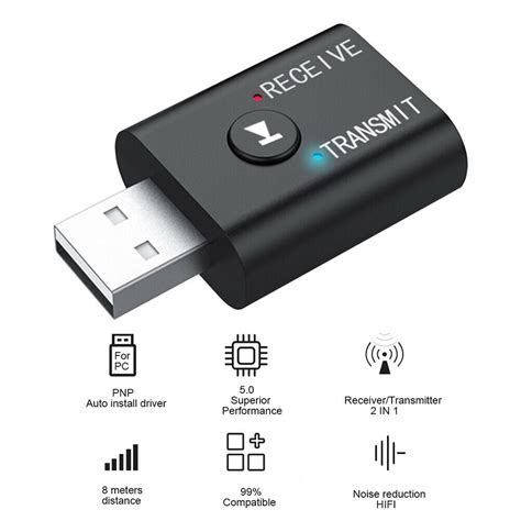 Usb Bluetooth Transmitter Receiver 2 In 1bluetooth 50 Usb Dongle