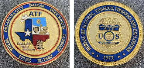 Atf Dallas Tx Field Office Challenge Coin Hsi Ice Usms Police Fbi Nypd Dea Cbp Ebay