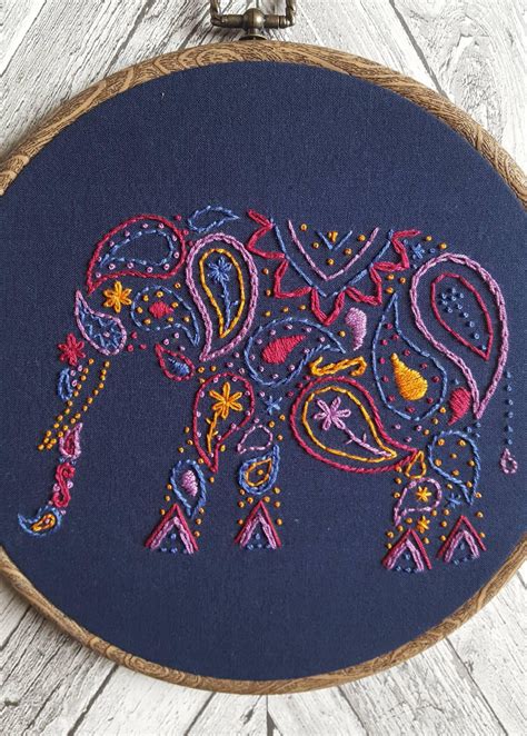 paisley-elephant-embroidery-pattern-pdf-hand-embroidery-embroidery-kits,-hand-embroidery
