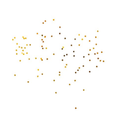 Free Golden Star Confetti Gold Stars Sparkle Decoration Cutout Png