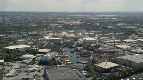 5k Stock Footage Aerial Video Of Flying By Universal Studios Florida