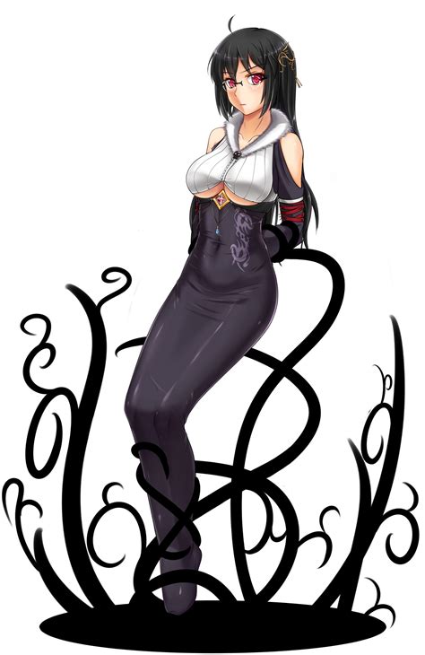 Wallpaper Illustration Long Hair Anime Girls Glasses Dress Cartoon Black Hair Cleavage