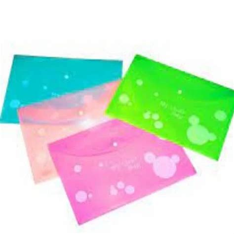 Polypropylene Multicolor Button File Folder For School Paper Size A4 At Rs 6piece In Chennai