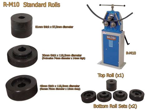 Baileigh R M10 Roll Bender Manually Operated Metal Ring Rollers