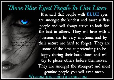 Those Blue Eyed People In Our Lives