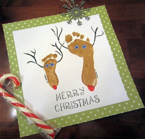 Frugal Christmas Craft Idea Footprint Reindeer Fabulessly Frugal