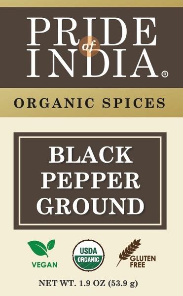 Black Pepper Ground Organic Spices The Natural Products Brands Directory