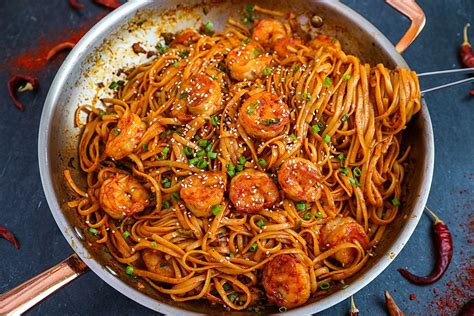Quick Spicy Garlic Shrimp Noodles Recipe Taiwanese Fried Chicken Recipe