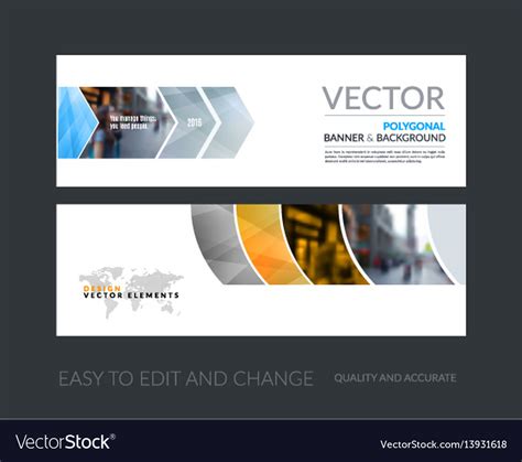 Set Of Modern Horizontal Website Banners Vector Image