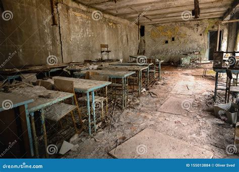 Abandoned Classroom In School Number 5 Of Pripyat Chernobyl Exclusion