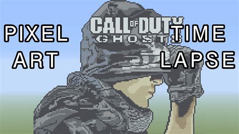Minecraft Pixel Art Timelapse Call Of Duty Ghosts Youtube