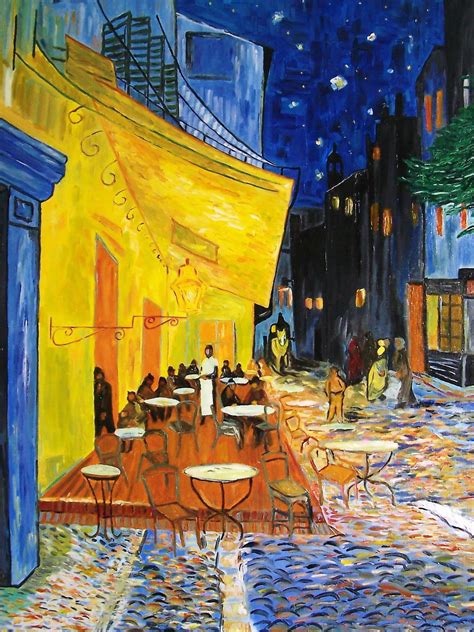 Broderie Diamant Terrace Café in the Evening by Vincent van Gogh