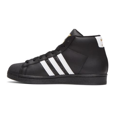Adidas Originals Leather Black Pro Model High Top Sneakers For Men Lyst