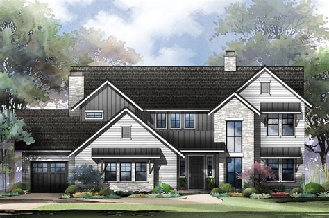 Fresh Two Story New American House Plan With 2 Story Great Room