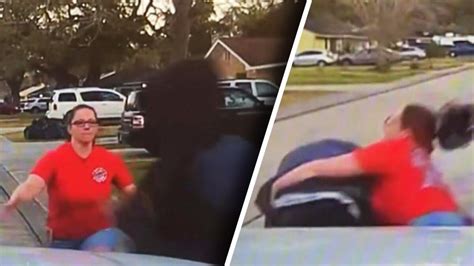 Police Dash Cam Captures Mother Tackle Suspect Accused Of Peeking In Daughters Bedroom Daily