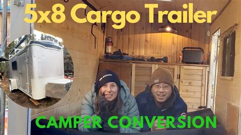 5x8 Cargo Trailer To Camper Conversion Timelapse Start To Finish