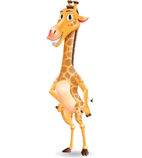 Cartoon Giraffe Vector Character Illustrations Graphicmama Cartoon