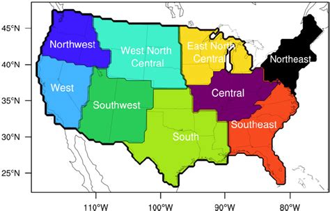 Figure S26 The Nine Us Climate Regions Defined By The National