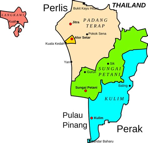 Map Of Kedah Malaysia Openclipart