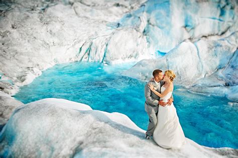 When Wedding Photos Go Viral — Alaskan Glacier Bride Breathtaking