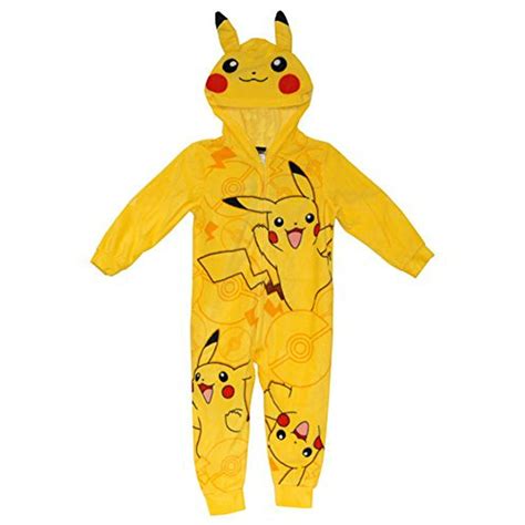 Ame Pokemon Pikachu Hooded Sleepwear Loungewear Pajamas 4 Walmart