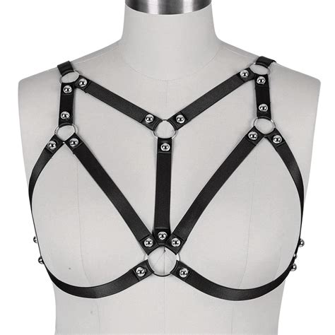 Bdsm Harness For Busty Women Sexy Large Lingerie Adjust Waist Size Rivet Accessories Erotic