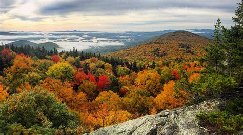 Fall Foliage On Mount Morgan Today In New Hampshire Oc 4096x2293