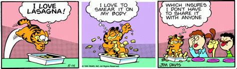 But be careful, because garfelf and john are going to try and stop you from taking all of their lasagnas. Garfield by Jim Davis for May 14, 1980 | Garfield comics, Garfield, odie, Garfield cartoon