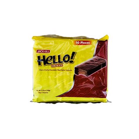 Jack ‘n Jill Hello Chocolate Wafer Sandwich 15g X 10 Packs Pinoy Mart 25