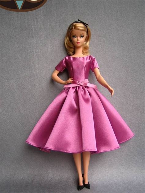 Barbie Silkstone In Pink Satin Dress Barbie Clothes Barbie Dress