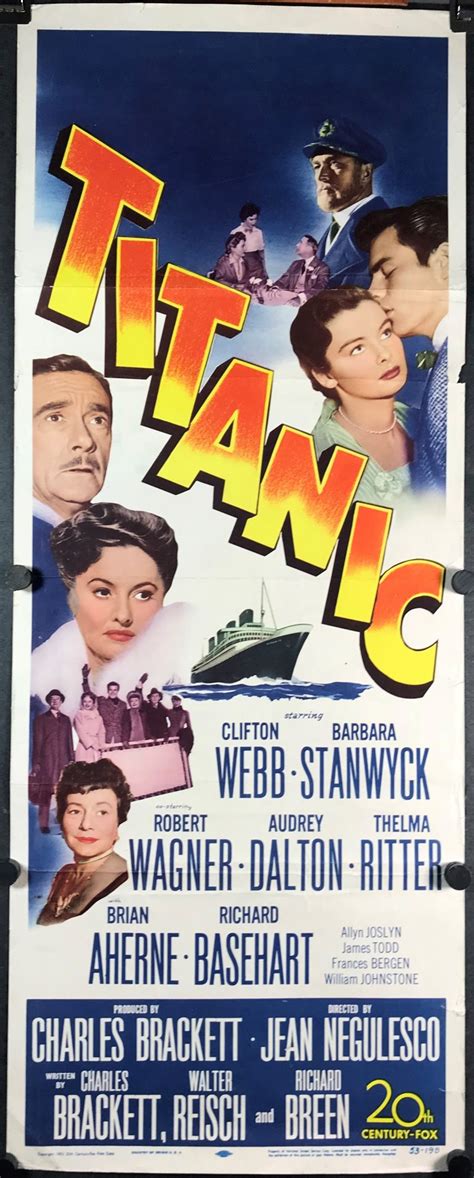 Titanic Original Vintage Drama Insert Movie Poster Original Vintage