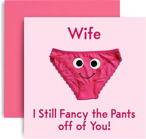 Huxters Funny Anniverary Cards For Wife Women Fancy The Pants Off