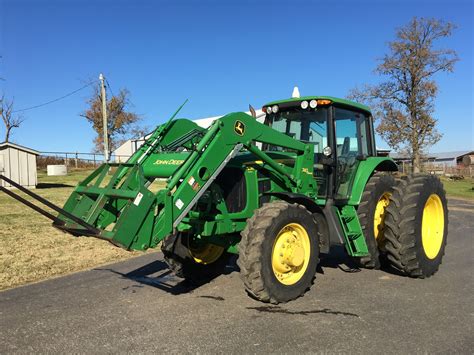 John Deere 7230 Premium Mfwd Loader Tractor W Hay Spears