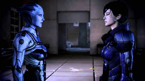 Mass Effect 3 Liaras Farewell Femshepliara Romance Youtube