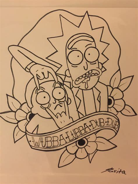 Rick And Morty Tattoo Design By Spiritedaway95 On Deviantart