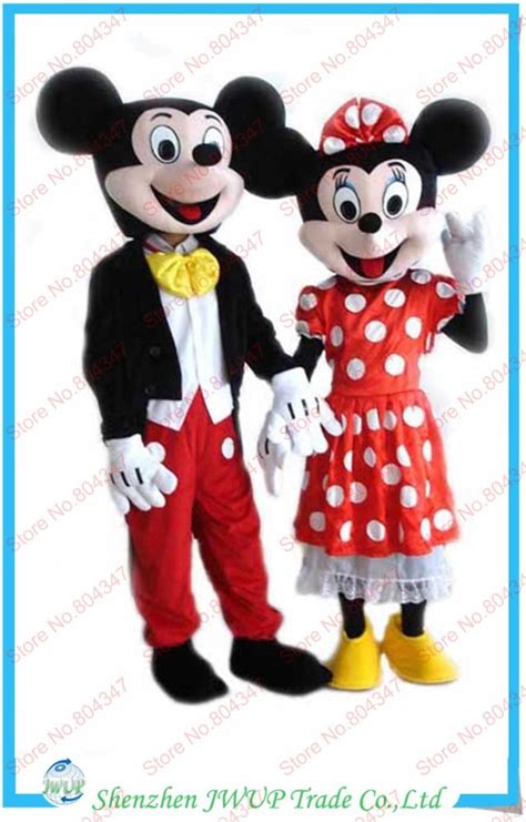 Classic Mickey Mouse Mascot Costume And Minnie Mouse Professional Cartoon