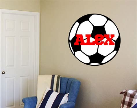 Soccer Ball Wall Decal With Childs Name By Jensvinyldecals