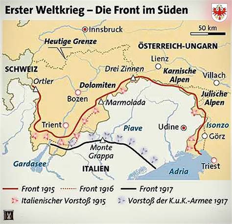 Ist die einreise aus österreich nach italien erlaubt? " Österreich-Ungarn 1915 bis 1917: Der Frontverlauf im ...